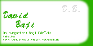 david baji business card